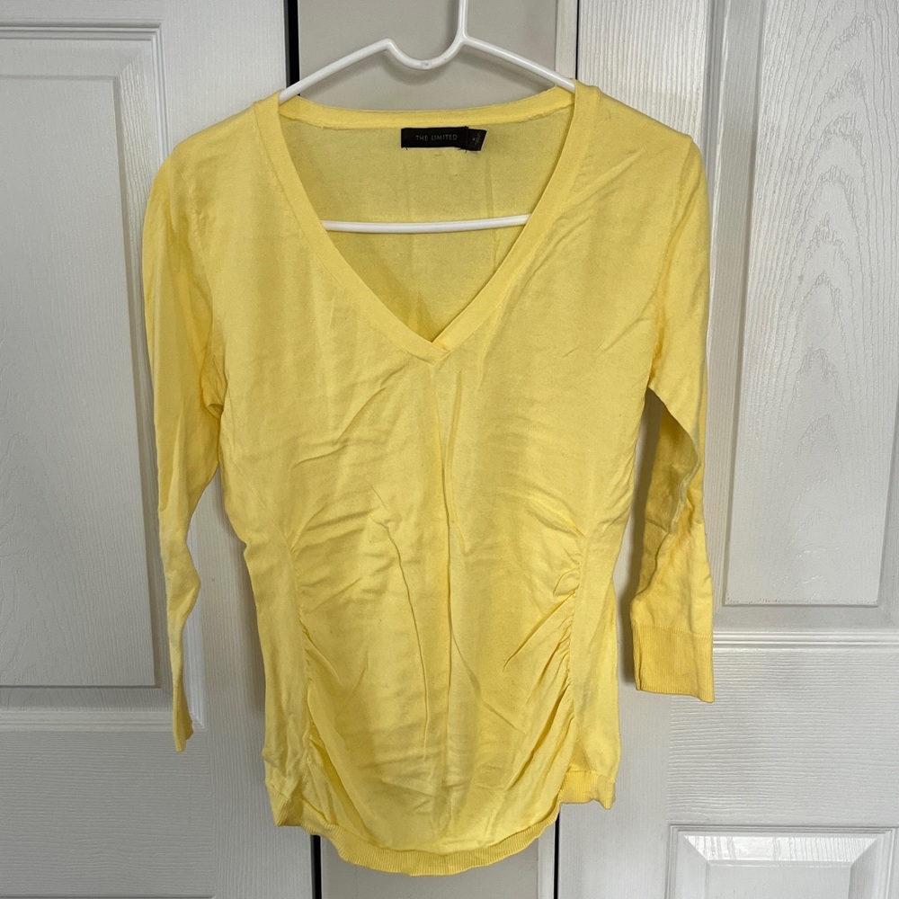 The Limited Sunny Yellow V-Neck Sweater